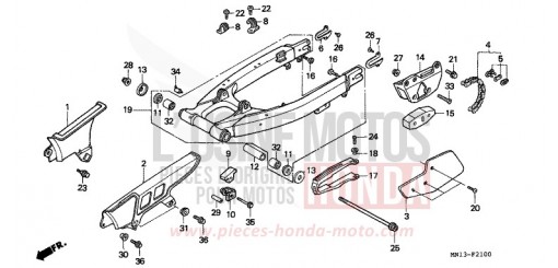 SCHWINGE/KETTENGEHAEUSE XR600RS de 1995